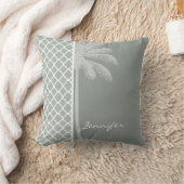 サマーパーム;アッシュグレー;グレークローバー クッション (ブランケット)
