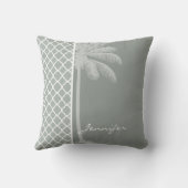 サマーパーム;アッシュグレー;グレークローバー クッション (裏面)