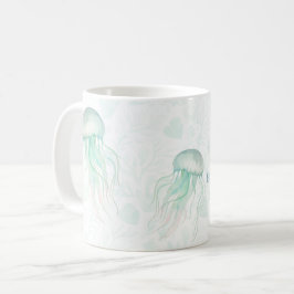 サマーパール水彩オーシャンデザイン コーヒーマグカップ