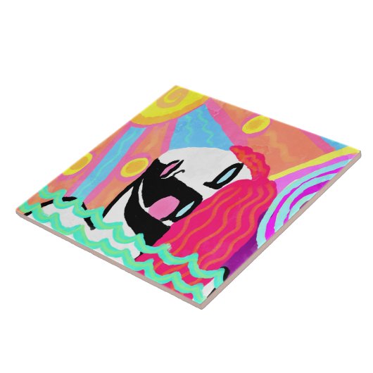 サマーヒート抽象芸術デジ絵画タル タイル (側面)