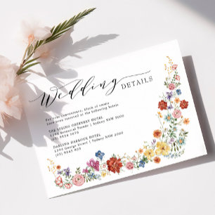 サマービクトリアンガーデンワイルドフラワー結婚ズ詳細 エンクロージャーカード