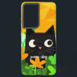 サマービパーソナライズされたーブフローラ黒猫 SAMSUNG GALAXY S21 ULTRAケース<br><div class="desc">このパーソナライズされたサムスンのケースは、猫科の動物に対する愛を示しながら自分の電話を保護望む猫好きに完璧である。可愛い抽象芸術プリントにオレンジとグリーンのフローラブラック猫が登場。ケースに名前または任意の文字を追加して、ケースをパーソナライズできる。それはバンプや高品質傷から保あなたの電話を安全にする材料で作られている。この電話のケースは素晴らしあなたの人生の任意の猫好きのための贈り物を作る。</div>