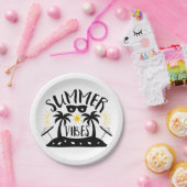 サマービブスパームツリーズビーチ結婚式パーティー ペーパープレート (パーティー)