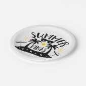 サマービブスパームツリーズビーチ結婚式パーティー ペーパープレート (アングル)