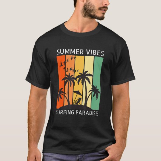サマービベスサーフィンパラダイスサマー Tシャツ (正面)