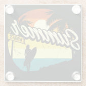 サマービベスレトロシルエット ガラスコースター (裏面)