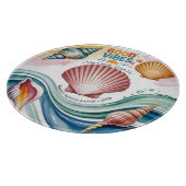 サマービベスレトロビーチイラストレーション カッティングボード (角)