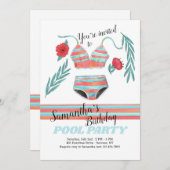 サマービベス誕生日プールパーティー 招待状 (正面/裏面)