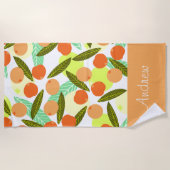 サマービャットフルーツグリーン ビーチタオル (正面)