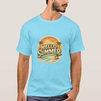 サマービンテージビーチの夕焼け Tシャツ