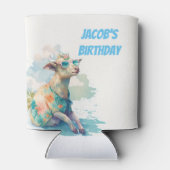 サマービーズウォーターカラーヤギ – ハッピーバースデー 缶クーラー (裏面)