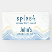 サマービーチをテーマにした誕生日 横断幕 (横)