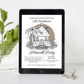 サマービーチイストップフの別れのパーティーでドロップイン 招待状