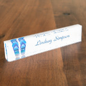 サマービーチサンダルサンダルビーチアート デスクネームプレート (側面)