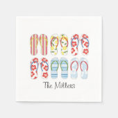 サマービーチサンダルナプキンス スタンダードカクテルナプキン (正面)