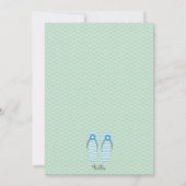 サマービーチサンダルパーティーガールズ誕生日招待状 招待状 (裏面)