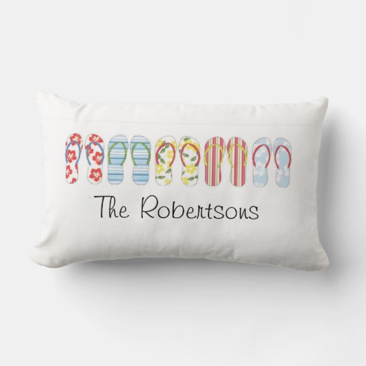 サマービーチサンダル枕 ランバークッション (正面)