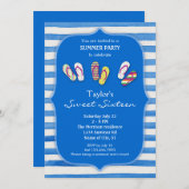 サマービーチサンダルSweet sixteen招待状 招待状 (正面/裏面)