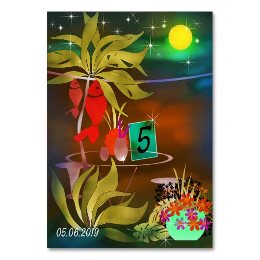 サマービーチシーカフェバーカクテルパーティーナイトモー テーブルナンバー (正面)