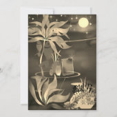 サマービーチシーカフェバーカクテルパーティーナイトモー 招待状 (裏面)