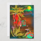 サマービーチシーカフェバーカクテルパーティーナイトモー 招待状 (正面)