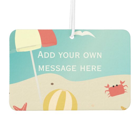 サマービーチシーサイドホリデーカスタム文字 カーエアーフレッシュナー (裏面)