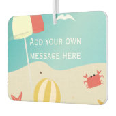 サマービーチシーサイドホリデーカスタム文字 カーエアーフレッシュナー (左)