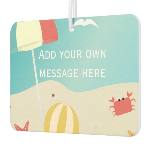 サマービーチシーサイドホリデーカスタム文字 カーエアーフレッシュナー (左)