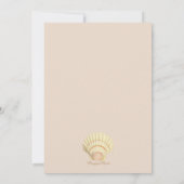 サマービーチシーシェルベビーシャワーボーイガール 招待状 (裏面)