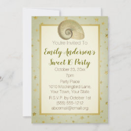 サマービーチシーシェ素朴ルウッドスウィート16 招待状