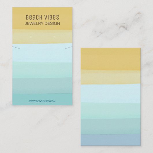 サマービーチジュエリー表示カード 名刺 (正面/裏面)