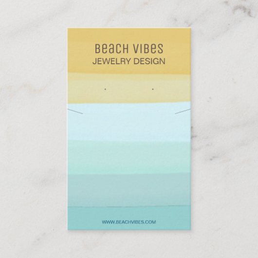 サマービーチジュエリー表示カード 名刺 (正面)