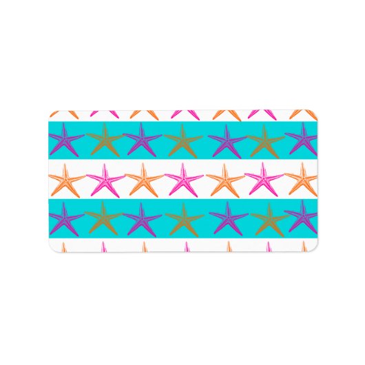 サマービーチテーマスターフィッシュオンティール(緑がかった色)ストライプ ラベル (正面)