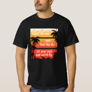 サマービーチバケーションサーフカッコいいシーサンギフおもしろいィフト Tシャツ