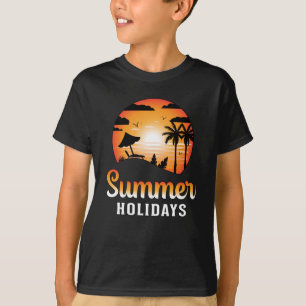 サマービーチバケーションシーサーフサンクールギフトおもしろい Tシャツ