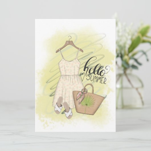 サマービーチバケーションバースデーパーティーの招待 招待状 (スタンド正面)