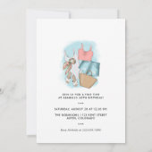 サマービーチバケーションバースデーパーティーの招待 招待状 (裏面)