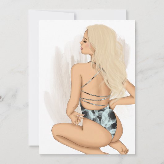 サマービーチバケーションバースデーパーティーの招待 招待状 (正面)