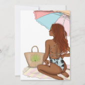 サマービーチバケーションバースデーパーティーの招待 招待状 (正面)