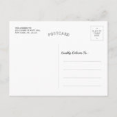 サマービーチバースデーパーティースターフィッシュ シーシェル インビテーションポストカード (裏面)