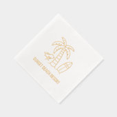 サマービーチパーム 箔ナプキン (右)