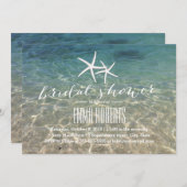 サマービーチヒトデブライダルシャワー 招待状 (正面/裏面)