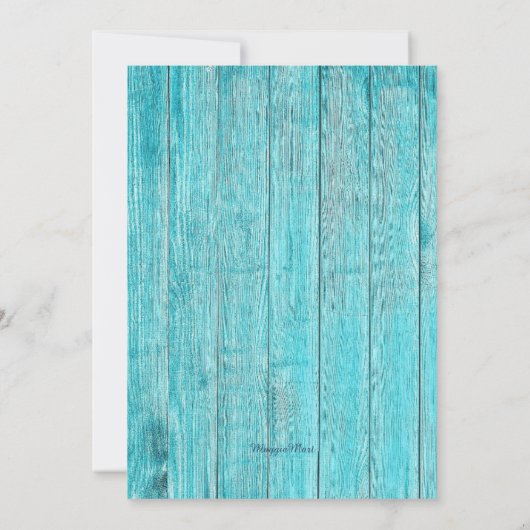 サマービーチヒトデ熱帯性甘い16誕生日 招待状 (裏面)