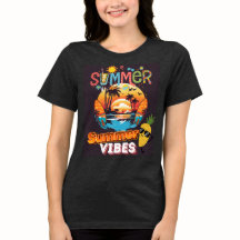 サマービーチビブスTシャツ - レトロトロピカルビブス