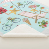 サマービーチビーズオンブルー シェルパブランケット (3/4)