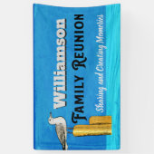 サマービーチファミリーリニオンギャザリングシーガルブルー 横断幕 (縦)