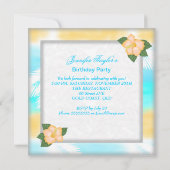 サマービーチプールカクテル誕生日パーティー 招待状 (裏面)