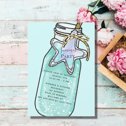 サマービーチプールパーティー 招待状