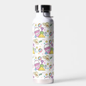 サマービーチホリデードードルズパターン ウォーターボトル (左面)