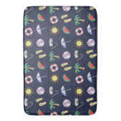 サマービーチホリデーブルーパターン バスマット (正面縦)